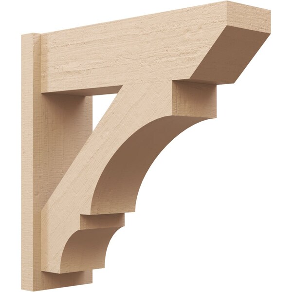 Ekena Millwork 8-in W x 26-in D x 26-in H Balboa Slat Rough Cedar Woodgrain TimberThane Outlooker, Primed Tan OUTUR080X26X26BOA24RCPR - main